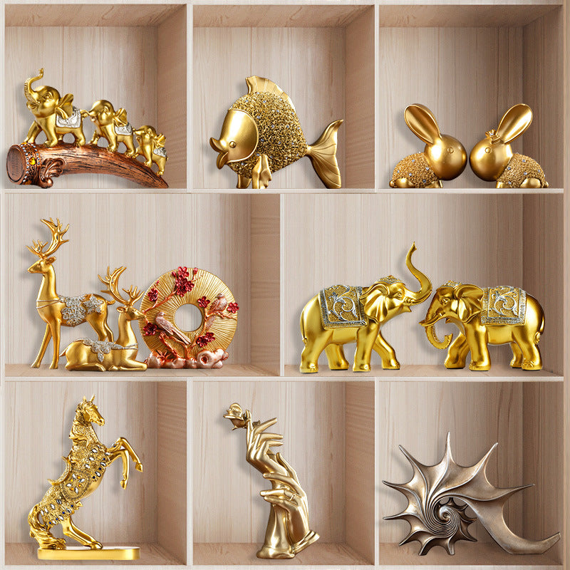 Creative Golden Home Decorative Crafts Ornaments