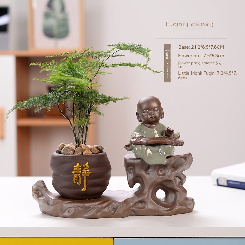 Creative Ceramic Small Monk Zen Ornaments