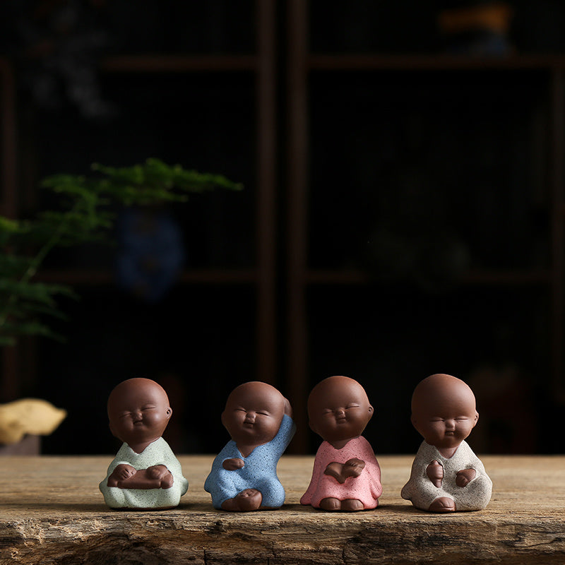 Creative Ceramic Small Monk Zen Ornaments