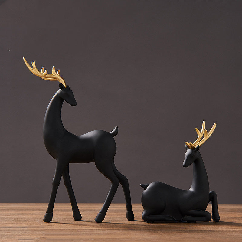 Couple Deer Ornaments Nordic Modern Light Luxury
