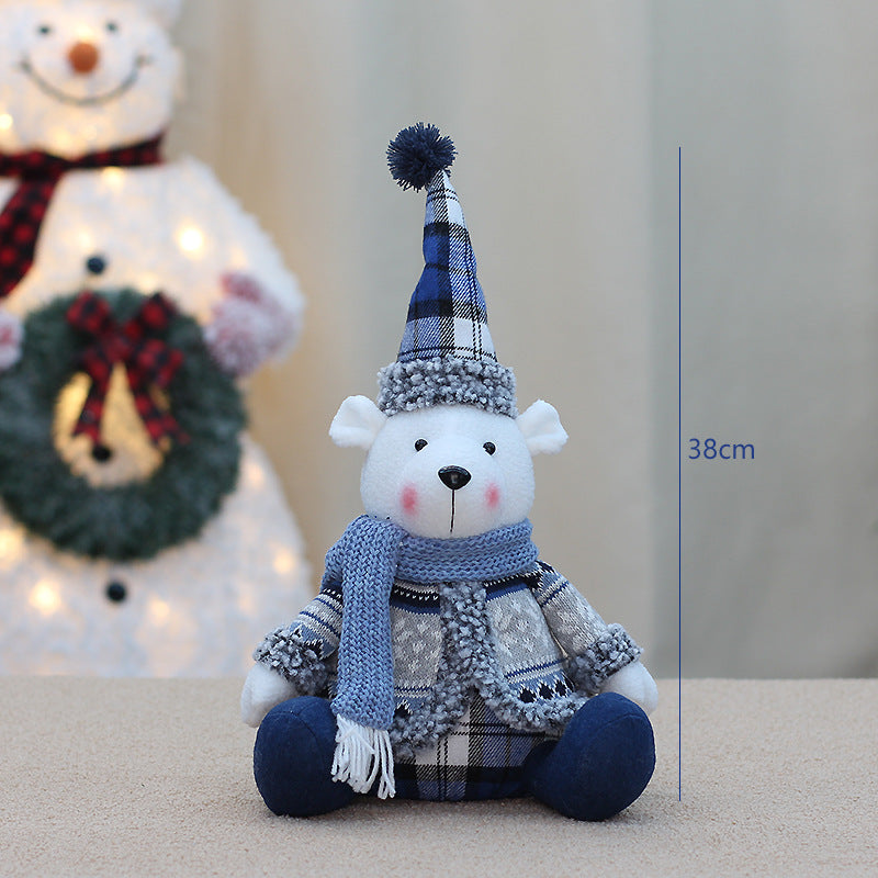Decorative Ornaments Sea Blue Bear Doll