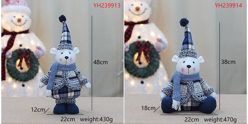 Decorative Ornaments Sea Blue Bear Doll