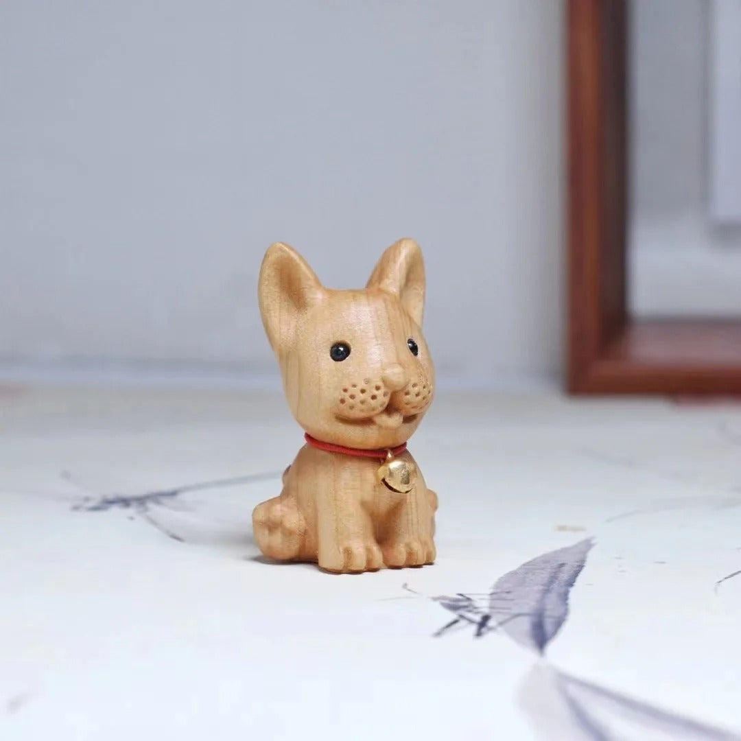 Arborvitae Wood Carving Corgi Ornaments