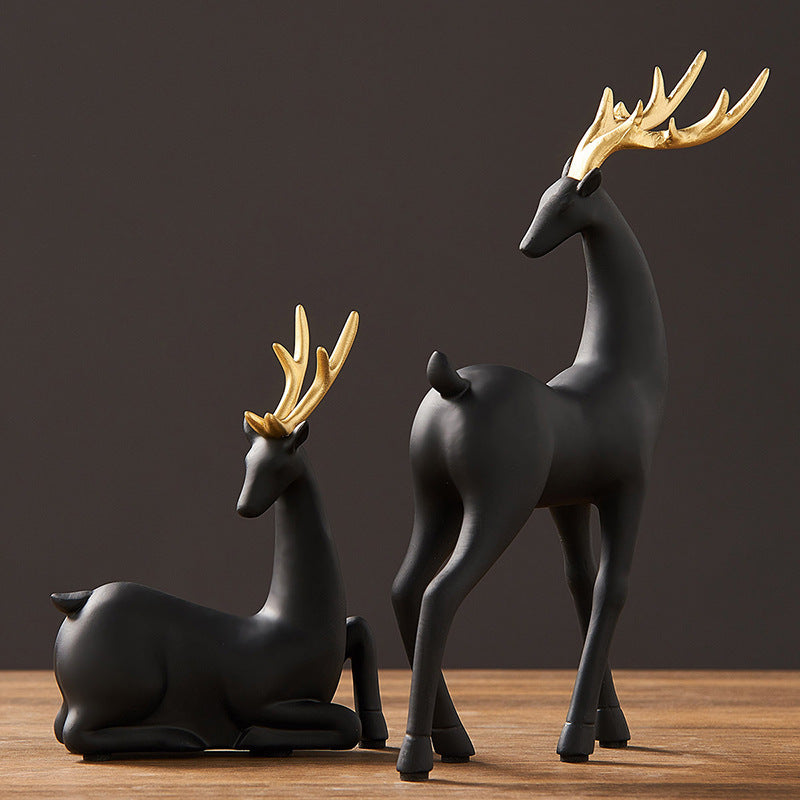Couple Deer Ornaments Nordic Modern Light Luxury