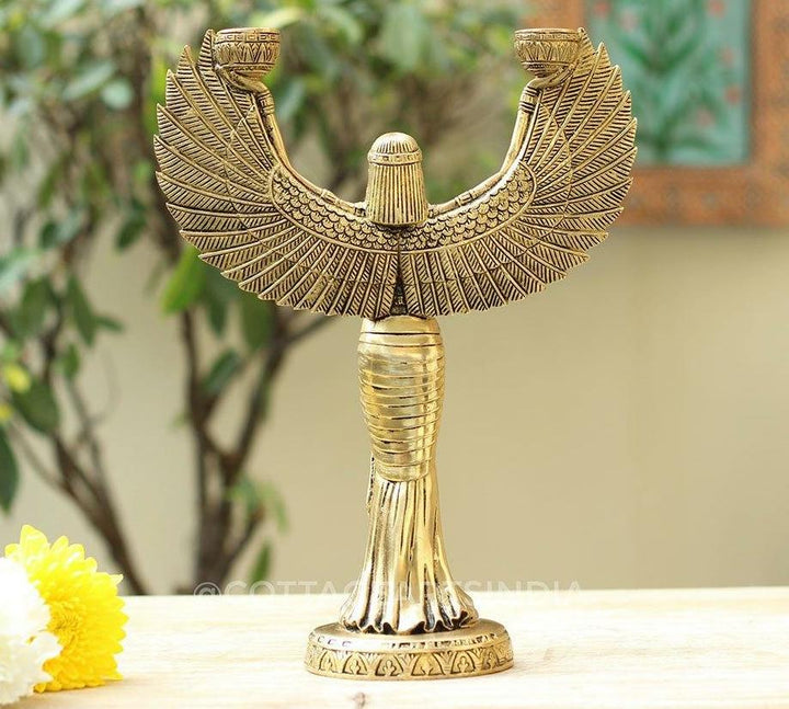 Brass Egyptian Goddess Isis Candle Stand