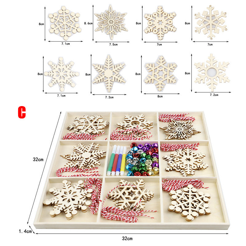 Pendentif en bois rustique pour sapin de Noël