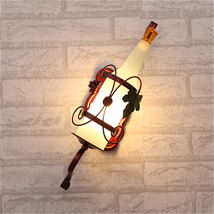 Creative Wall Lamp Bedroom Bedside Lamp Wine Bottle