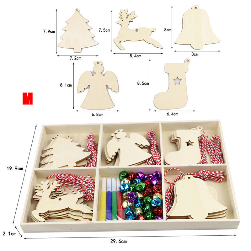 Pendentif en bois rustique pour sapin de Noël