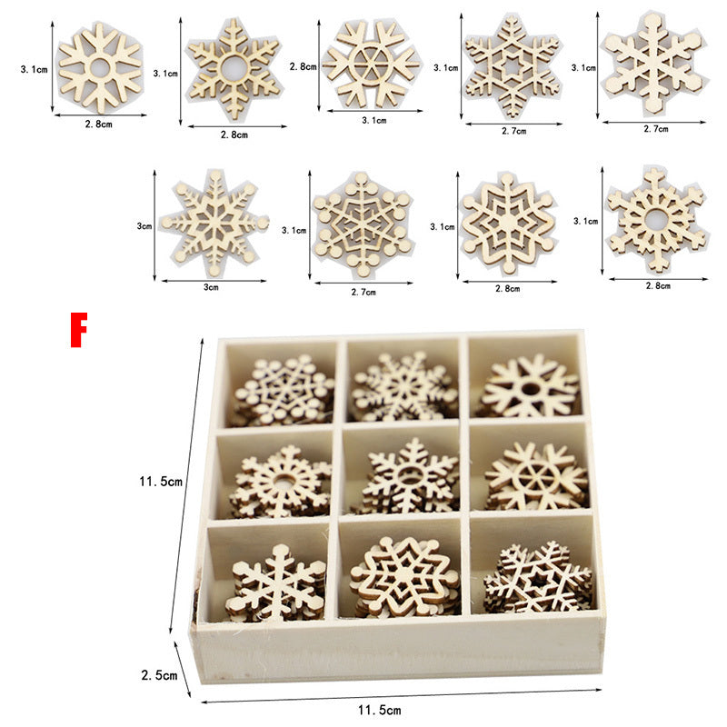 Pendentif en bois rustique pour sapin de Noël