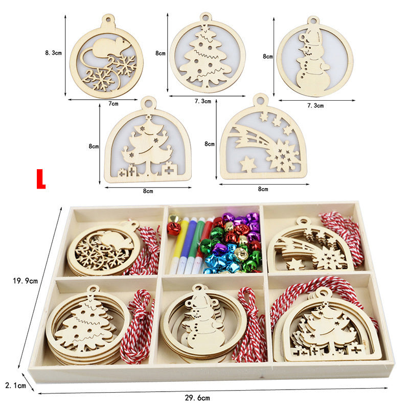 Pendentif en bois rustique pour sapin de Noël