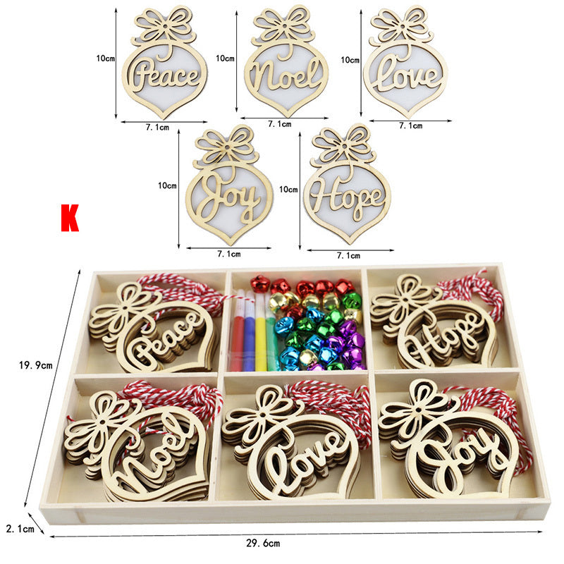 Pendentif en bois rustique pour sapin de Noël