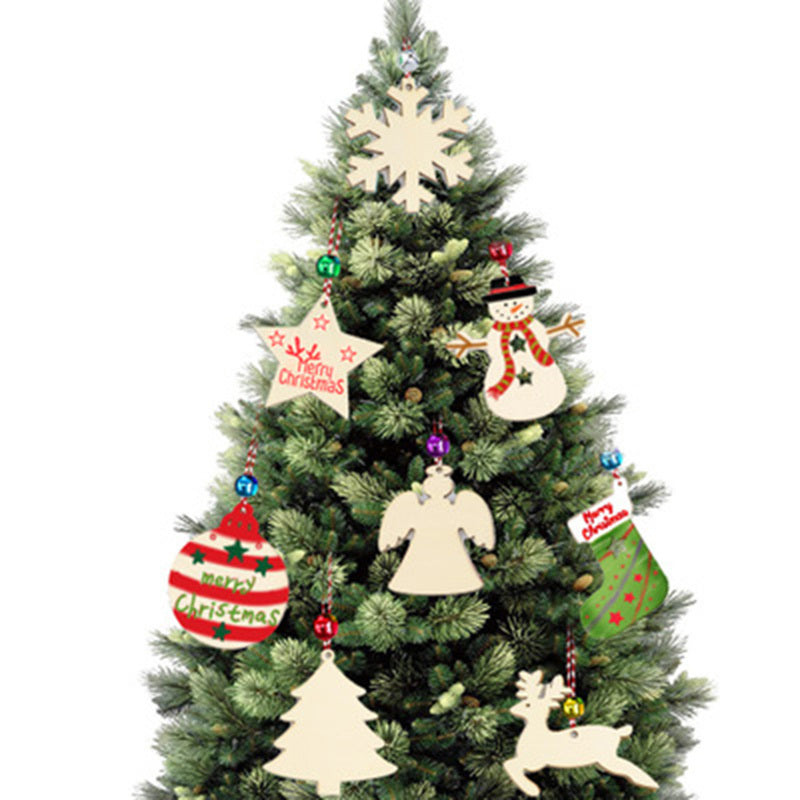 Pendentif en bois rustique pour sapin de Noël