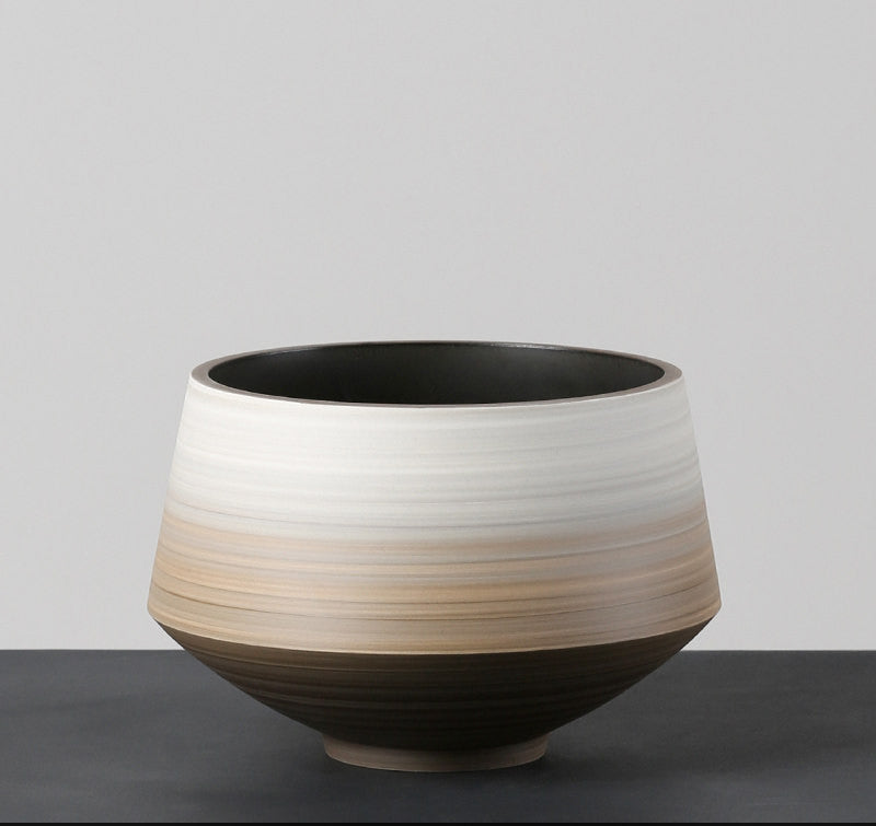 Brown Horizontal Gradient Ceramic Vase Ornaments