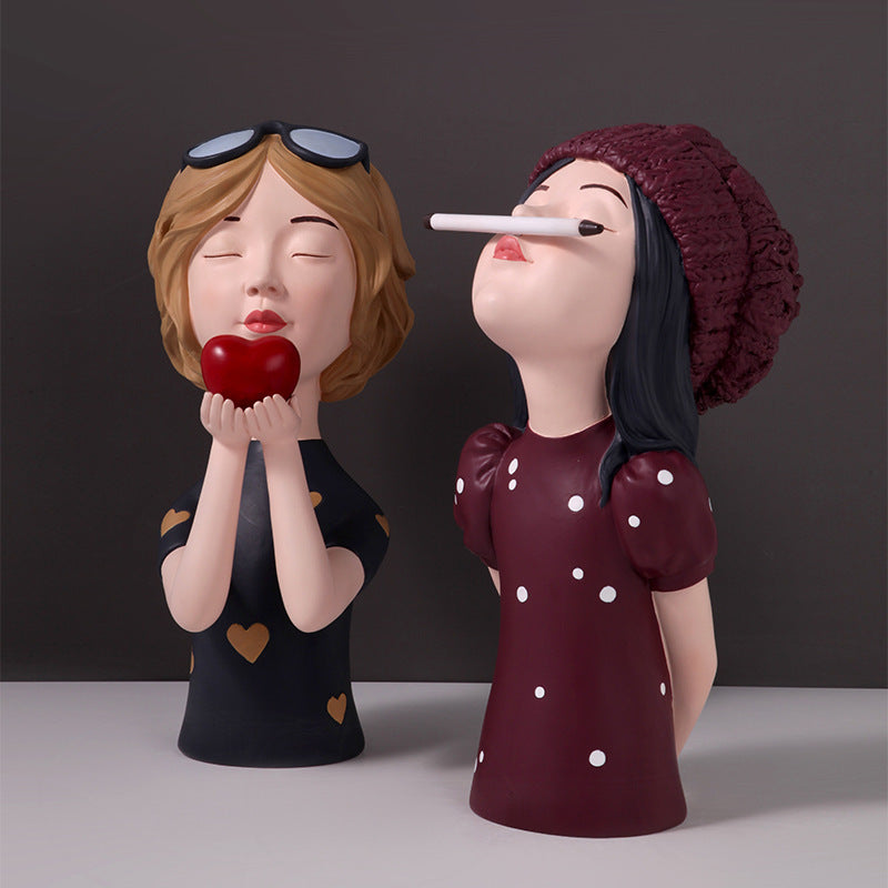 Cute Girl Gift Creative Jewelry Living Room TV Cabinet Decoration Crafts