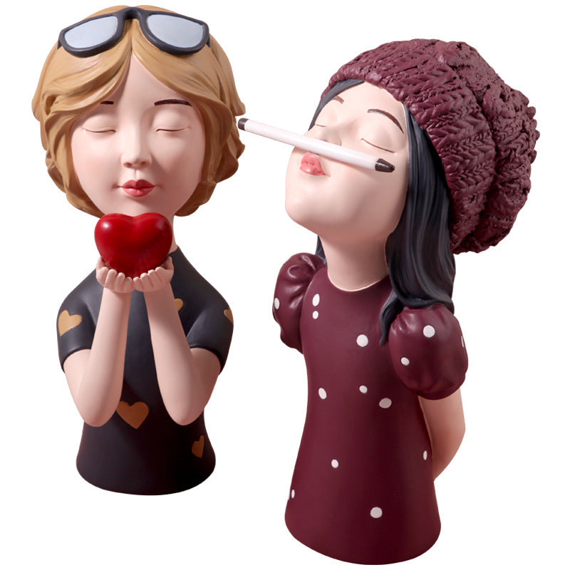 Cute Girl Gift Creative Jewelry Living Room TV Cabinet Decoration Crafts