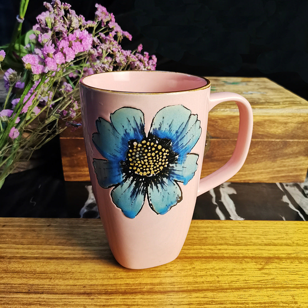 Double Sided Hand Painted Ceramic Mug