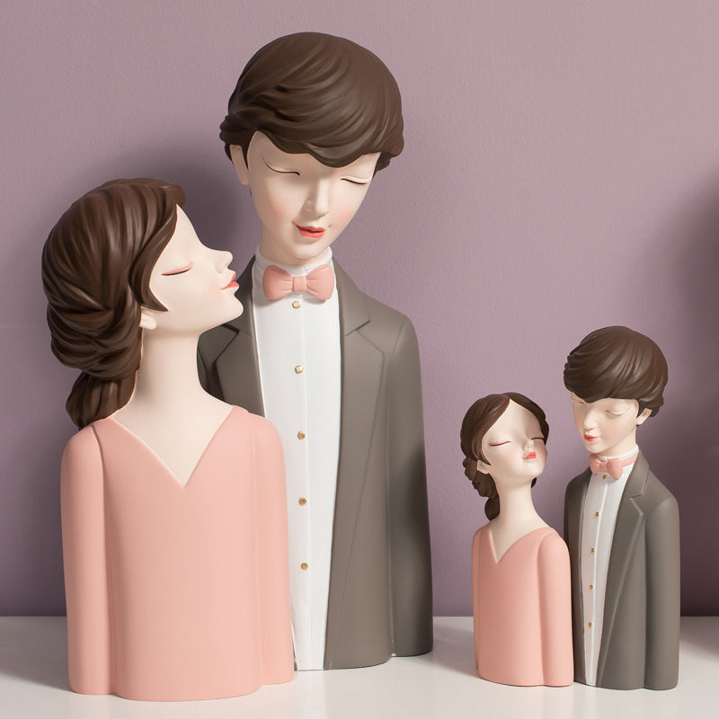 Resin Wedding moment Couple Statue Gift, Miniatures for Home Decor
