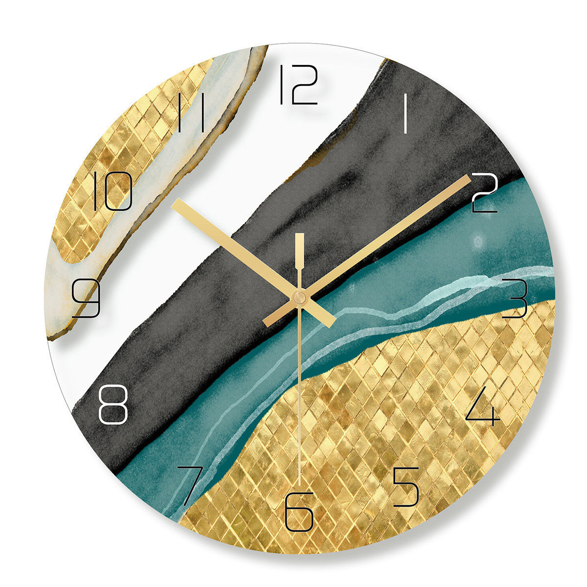Nordic Marble Light Luxury Wall Clock Living Room