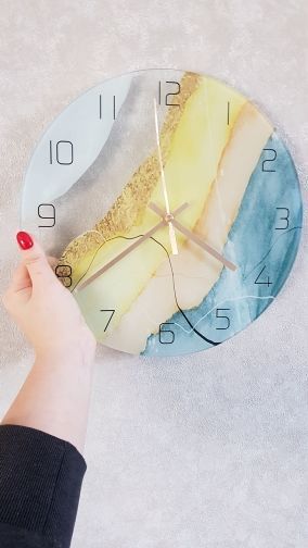 Nordic Marble Light Luxury Wall Clock Living Room