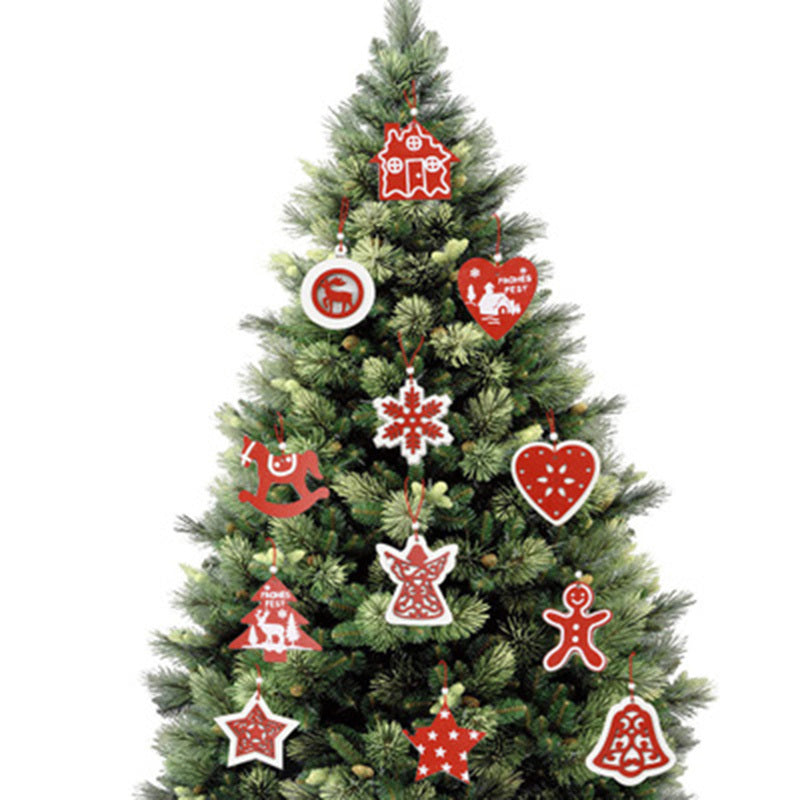 Pendentif en bois rustique pour sapin de Noël