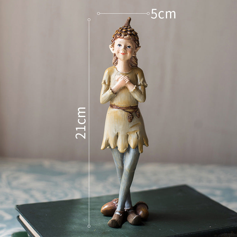 Forest Elf Cartoon Hand-Painted Resin Ornaments
