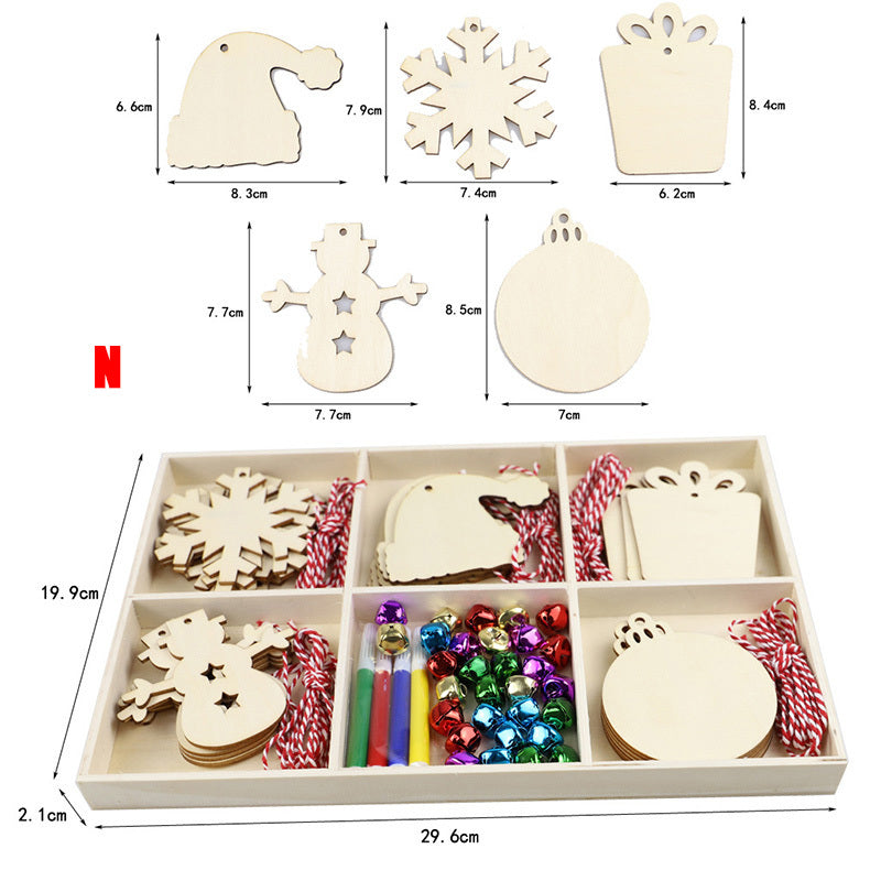 Pendentif en bois rustique pour sapin de Noël
