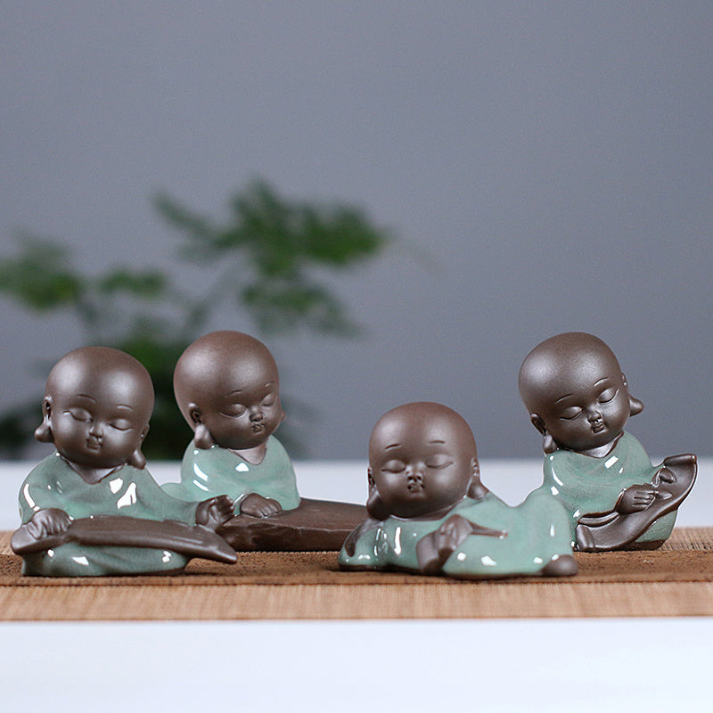 Creative Ceramic Small Monk Zen Ornaments