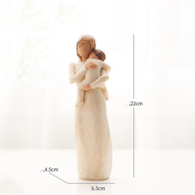 Nordic Style Resin Child of My Heart Figurine