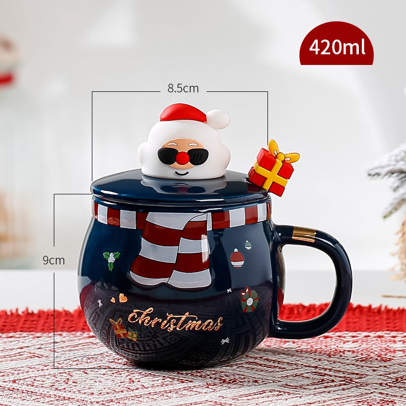 A Home Fashion Simple Christmas Style Ceramic Mug
