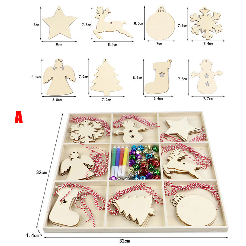 Pendentif en bois rustique pour sapin de Noël