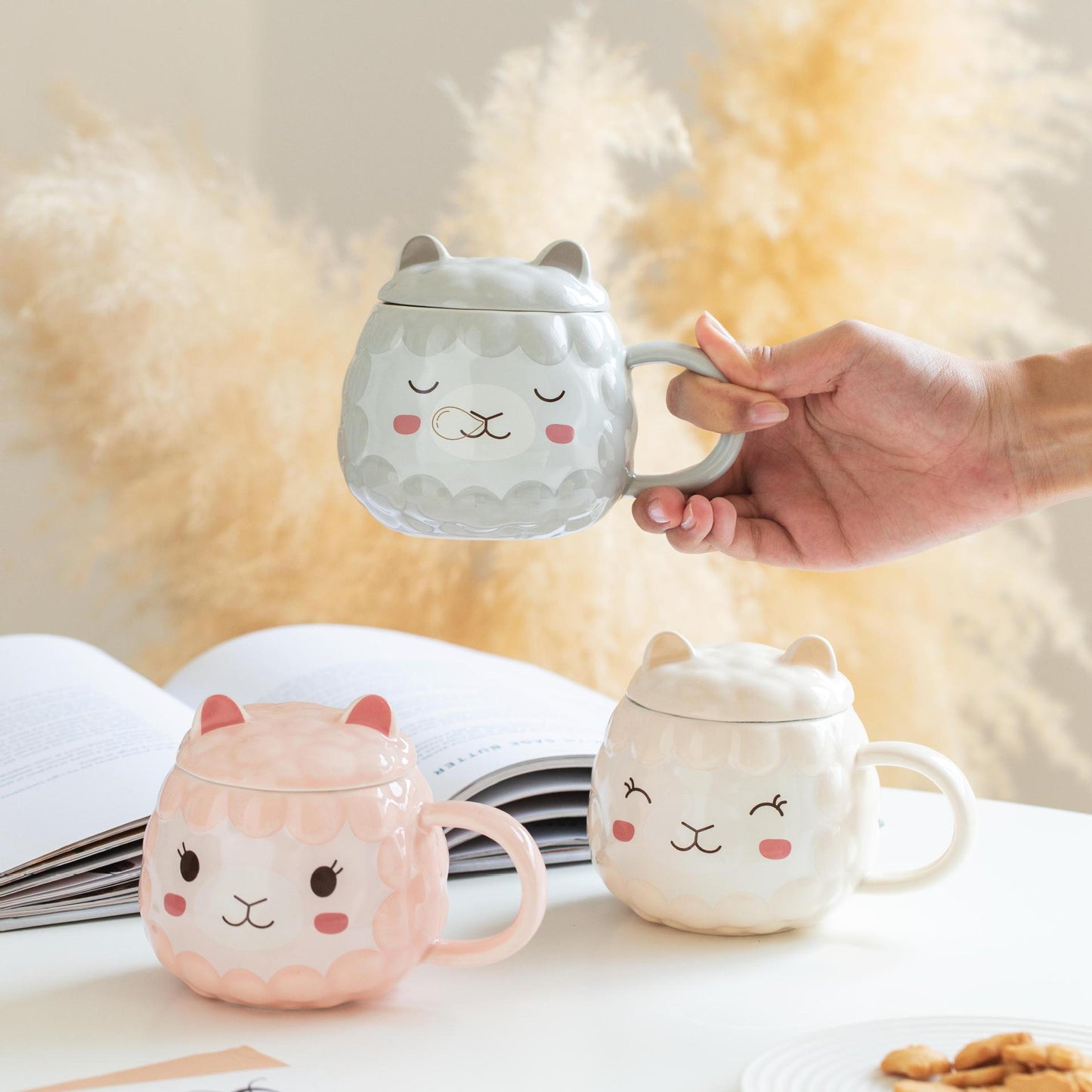Fashion Cartoon Alpaca Ceramic Mug