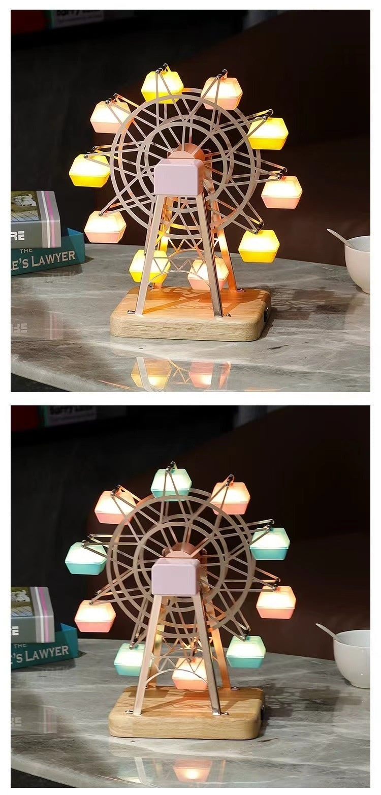 Ferris Wheel Home Decorative Creative Small Night Lamp Rotating Atmosphere Lamp