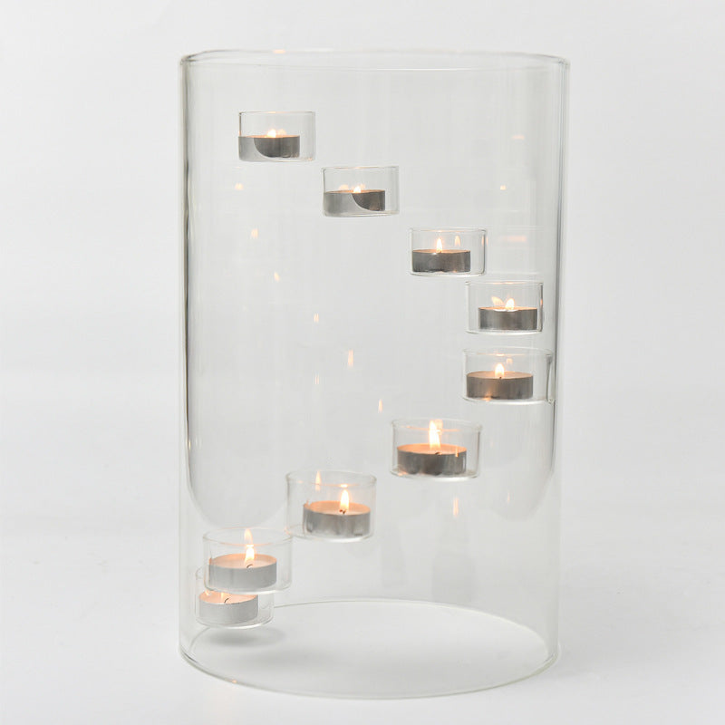 Large Glass Candlestick Candlelight Dinner Decoration Ornaments