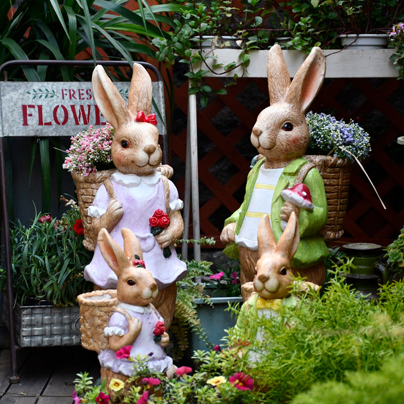 Flower Pot Decoration Rabbit Creative Cute