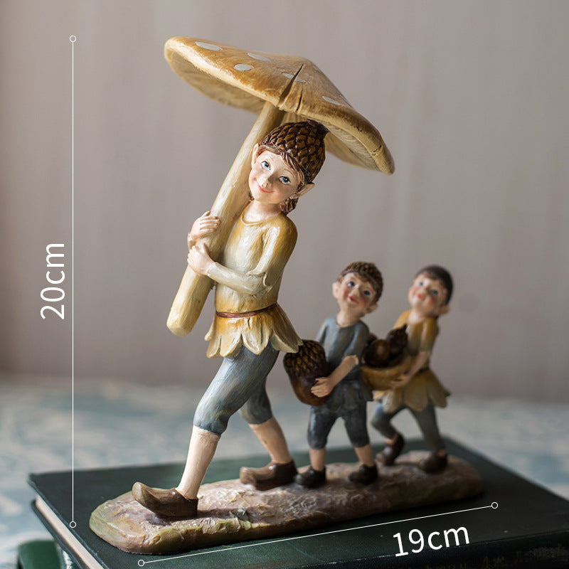 Forest Elf Cartoon Hand-Painted Resin Ornaments