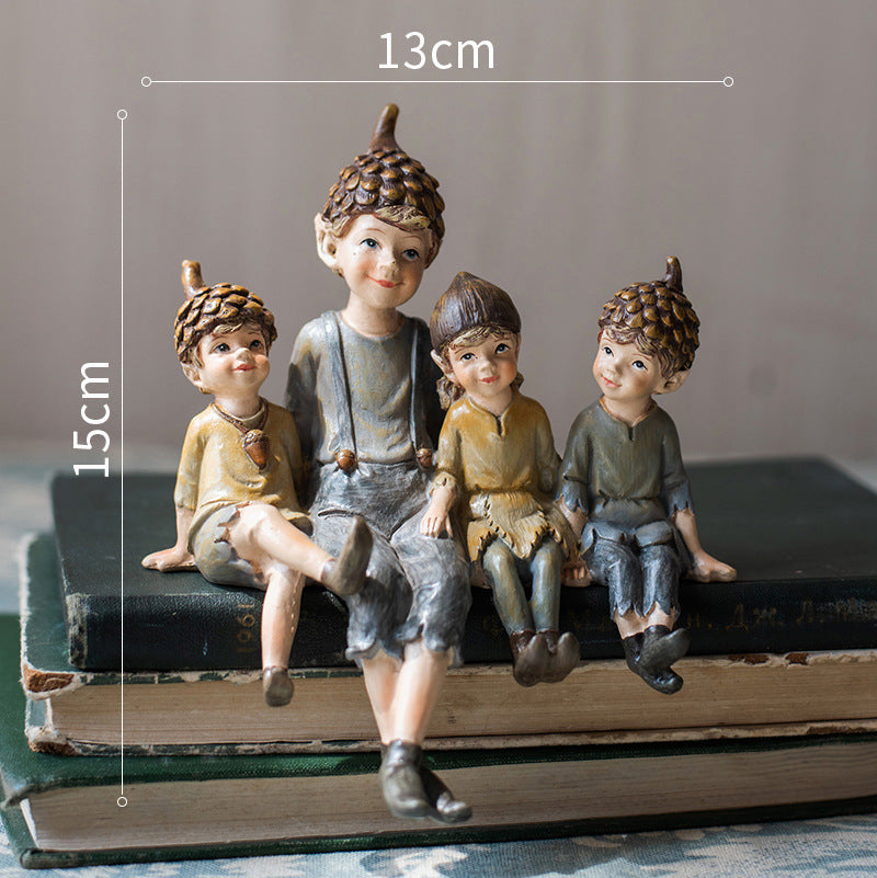 Forest Elf Cartoon Hand-Painted Resin Ornaments