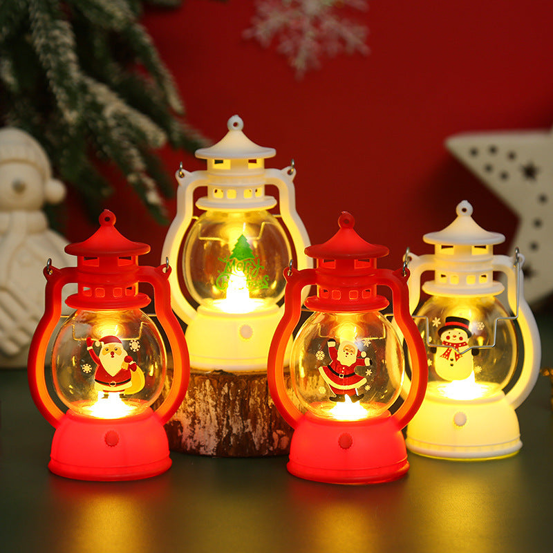 Christmas Decorations LED Portable Small Oil Lamp