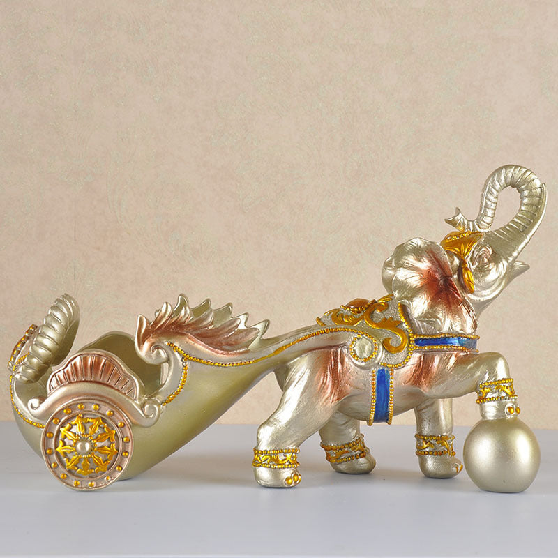 Creative Auspicious Elephant Wine Rack Decoration And Decoration Resin Craft