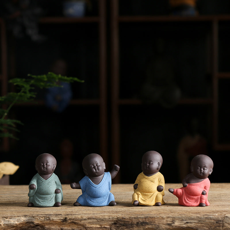 Creative Ceramic Small Monk Zen Ornaments