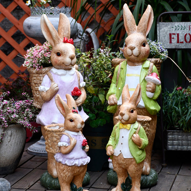 Flower Pot Decoration Rabbit Creative Cute