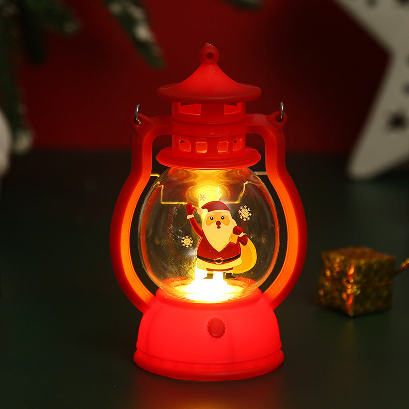 Christmas Decorations LED Portable Small Oil Lamp