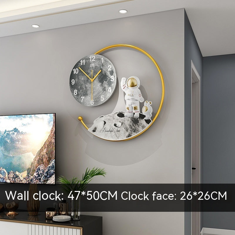 Clock Creative Wall Clock With Light Living Room Home