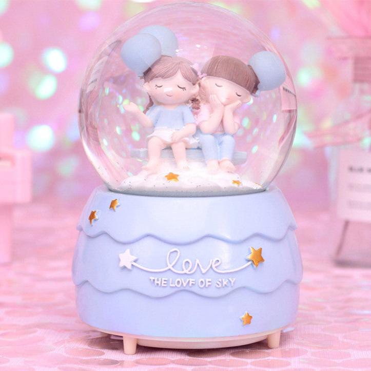 A Creative Couple Gift Crystal Ball Music Box