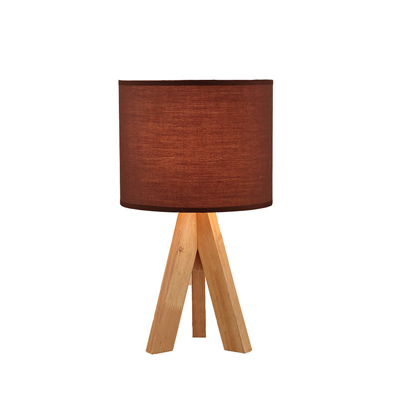 Japanese Style Solid Wood Table Led Night Lamp