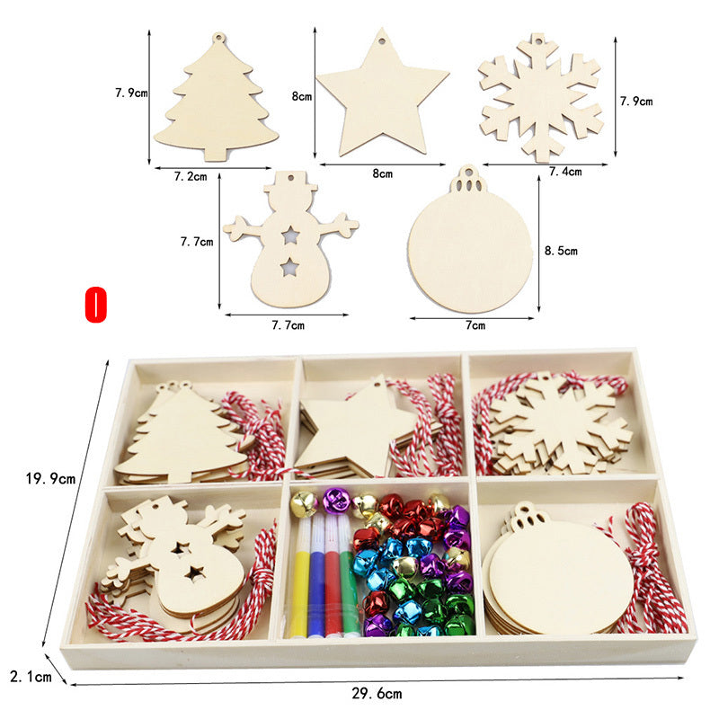 Pendentif en bois rustique pour sapin de Noël
