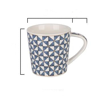 Scandinavian style geometric triangle mug
