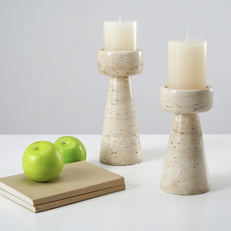 Creative Natural Cave Stone Candlestick Furnishings Ornaments