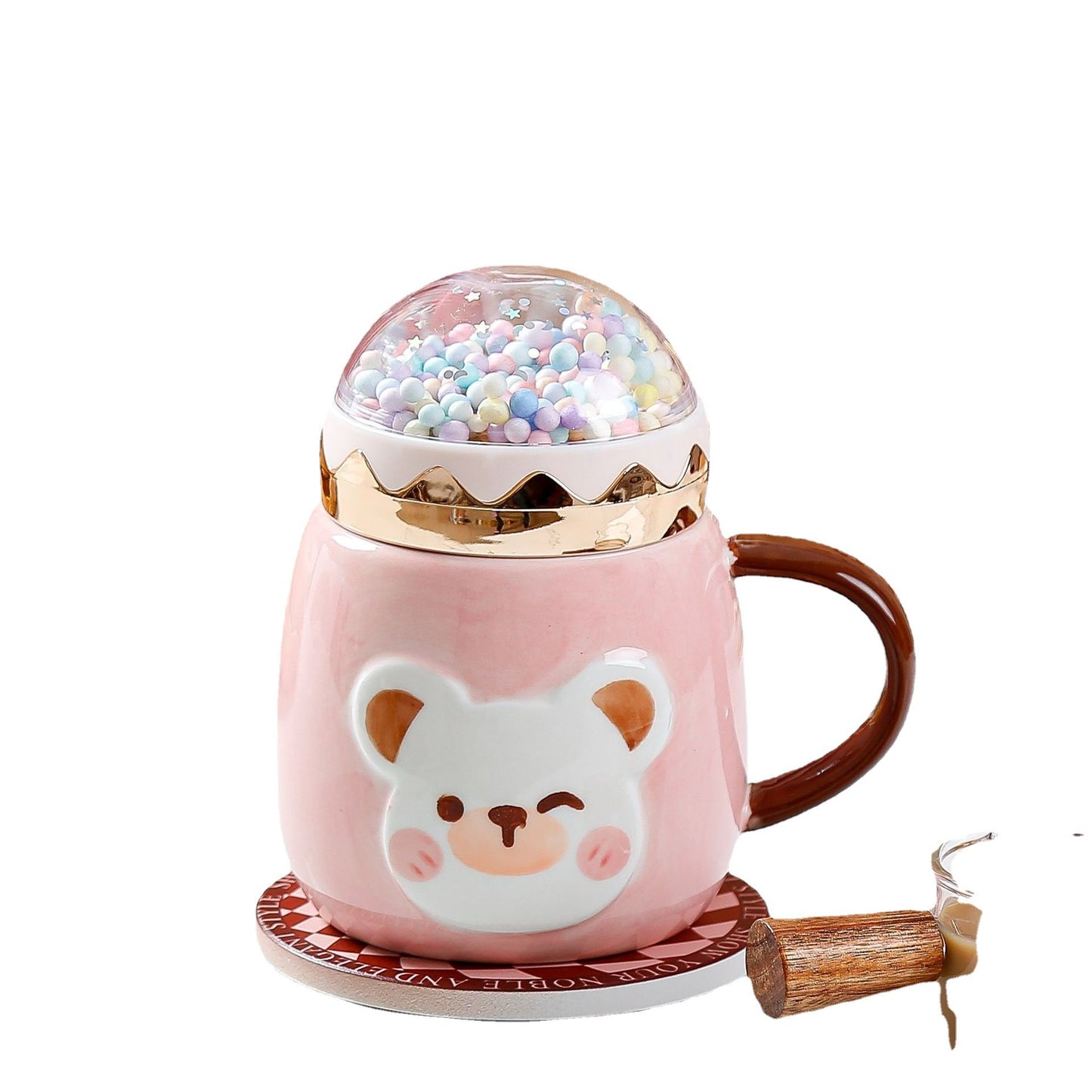 Large Capacity Ceramic Drinking Mug With Lid