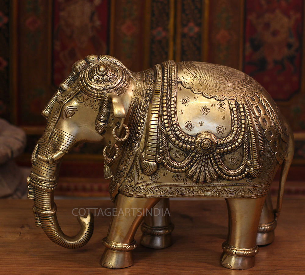 Brass Superfine Ornate Elephant