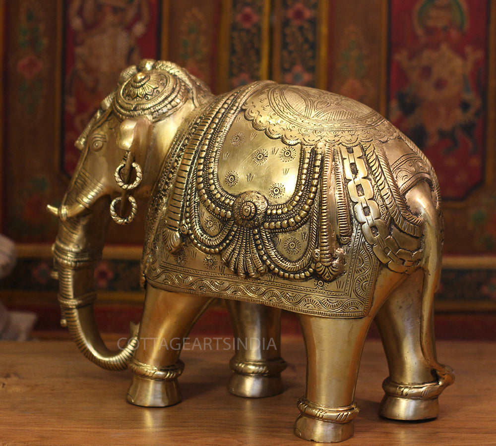 Brass Superfine Ornate Elephant